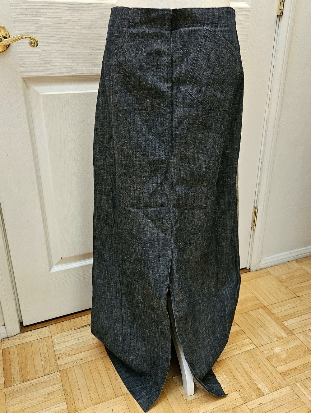 Vintage Diesel Be You (K) Y2K Maxi Blue Denim Long Printed Skirt S - Picture 4 of 11